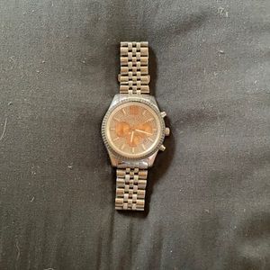 Michael Kors Bling Silver with Rose Gold Lexington Watch